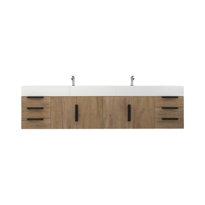 Finition du meuble-lavabo mural simple 84 po Jessica