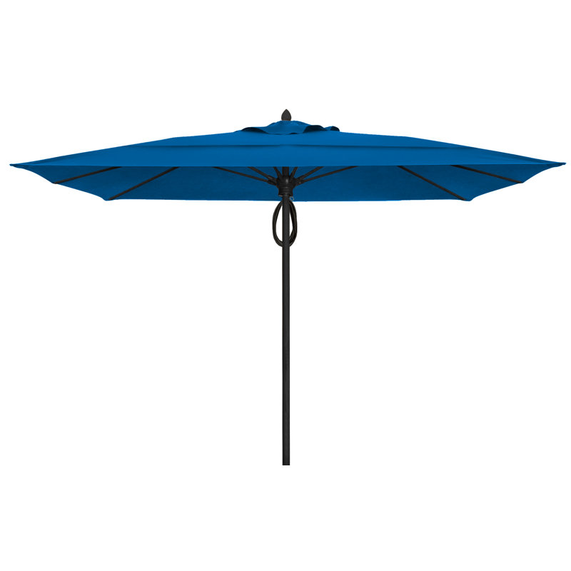 Parasol de marché carré 10 pi Prestige, Bleu pacifique, Noir