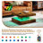 Jetmir Elegant Square Coffee Table with Storage – Modern Unique Design, 16-Color RGB LED Lights, Waterproof & Easy to Clean-625689386