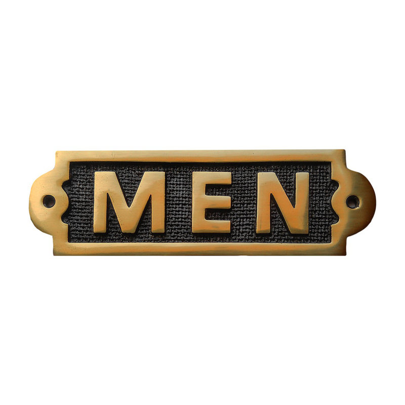 Signe des hommes en laiton poli