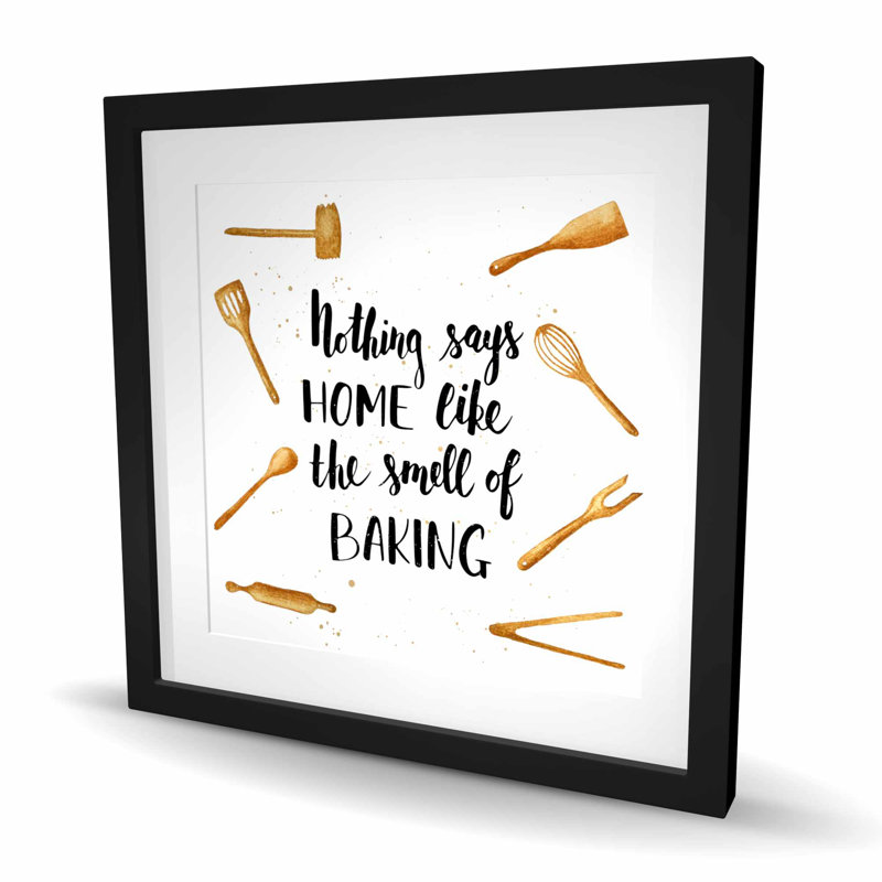 Home and Baking - Farmhouse Framed Matted Print for Decor