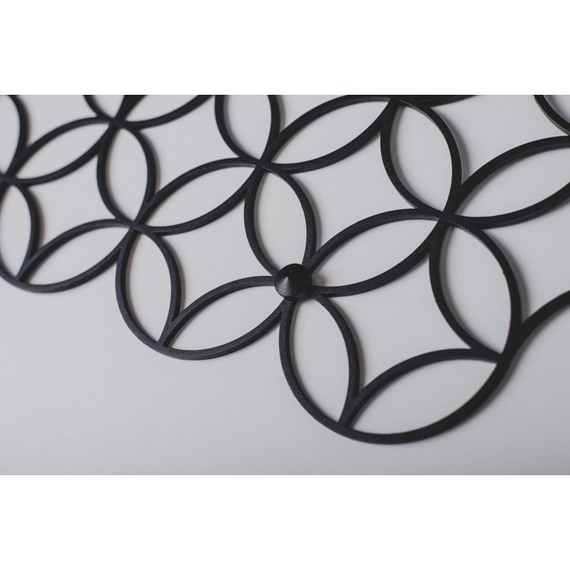 Glenrock Iron Wall Mounted Coat Rack, Black