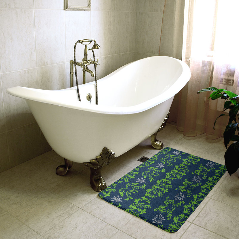Tapis pour salle de bain Seattle Football Baroque, l 17 po x L 24 po, Vert action / bleu marine collège / gris loup