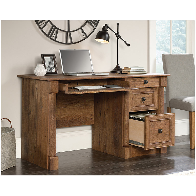 Bureau d'ordinateur finition chêne