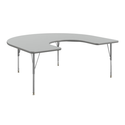 Goddard Commercial Adjustable Height Horseshoe Activity Table with Short Legs