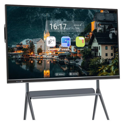 JYXCN Smart Board 86 Inch Touch Screen All-in-One, Interactive Whiteboard with Dual System & Cloud Sharing - Ideal for Classroom, Office & Educational Presentations?(Include Wall Mount)