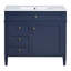 Meuble-lavabo sur pied 36 po avec lavabo en céramique et armoire à miroir-169138360-169138367
