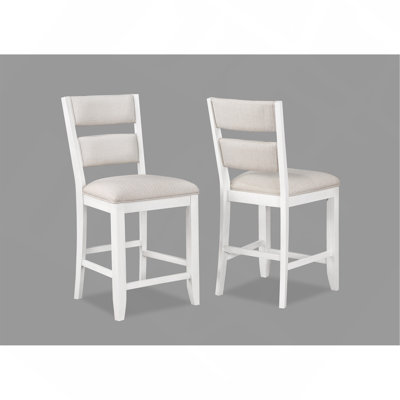 Ensemble de 2 pièces tabouret à hauteur de comptoir blanc