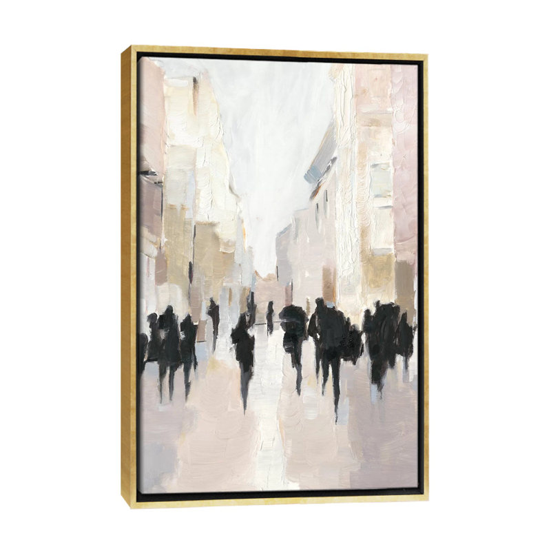 Reproduction d’art, "passing Rain I" par Ethan Harper, Toile encadrée d'or, H 26 po x l 18 po x 1,5 po, Pas de tapis