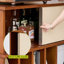Buffet décoratif rétro et élégant en bois massif