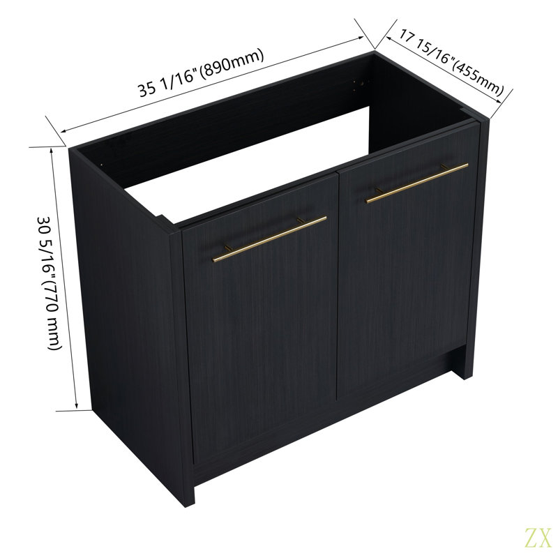 Meuble-lavabo sur pied 36 pouces (sans lavabo supérieur)