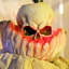 68 "Clown citrouille animé d'Halloween grandeur nature, accessoires de fête d'intérieur 68"