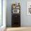 Mini support de réfrigérateur à 4 niveaux avec rangement, mini armoire de réfrigérateur avec rangement, support pour micro-ondes, support de boulanger, support de four à micro-ondes avec rangement