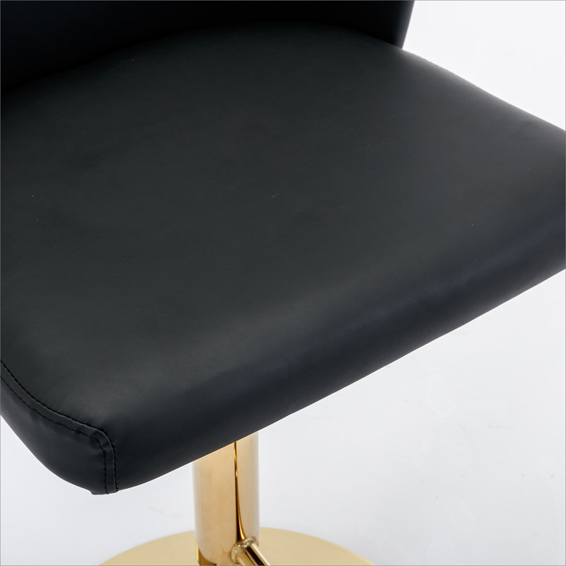 Swivel Barstools Adjustable Seat Height, PU Upholstered Bar Stools