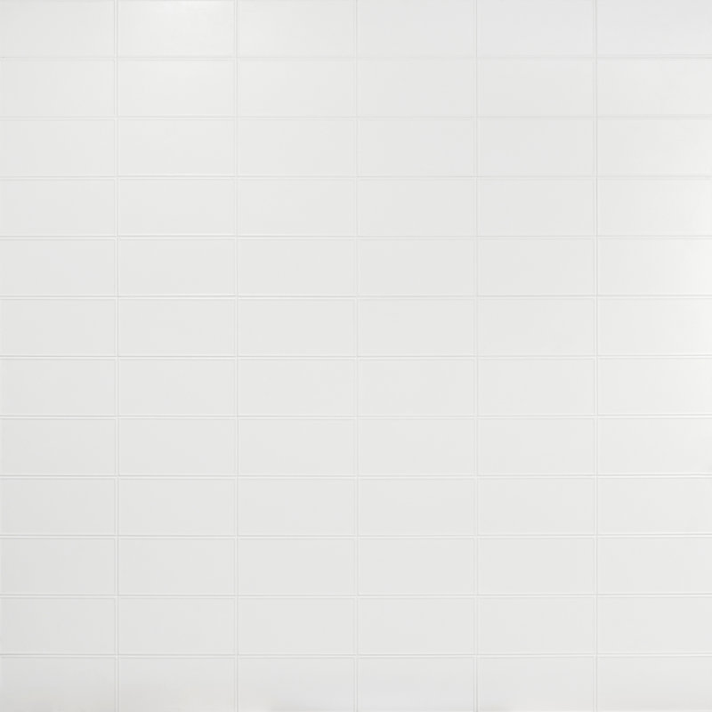 Tori Border Ceramic Subway Tile, White, 4" W x 8" L