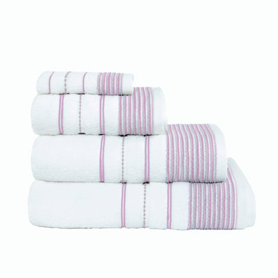 Dickinson Stripe 6 Piece Towel Bale Blush