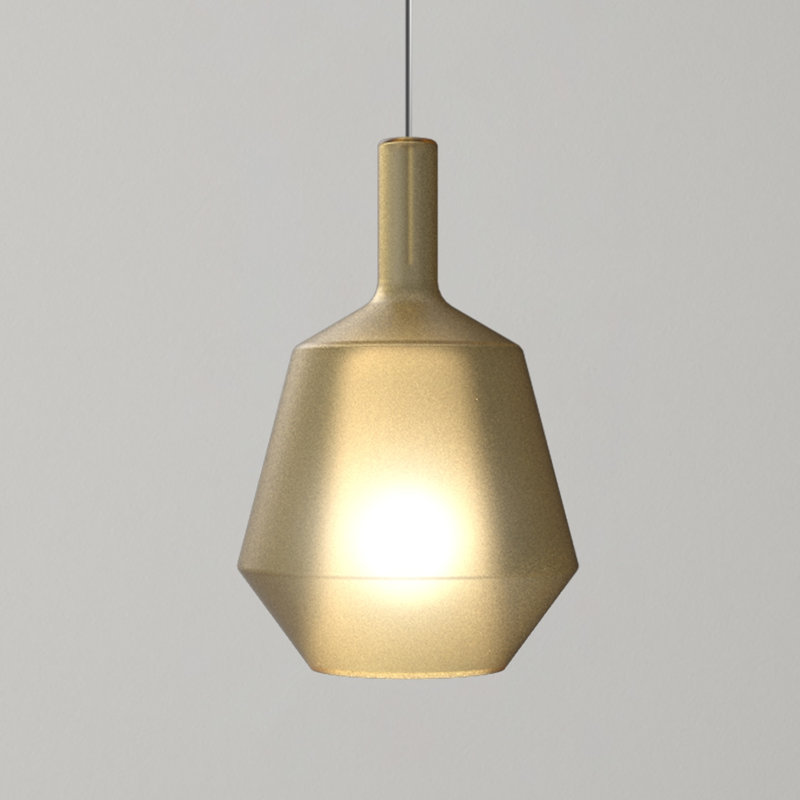 MOM 1 - Light Pendant, Mustard Glass, White