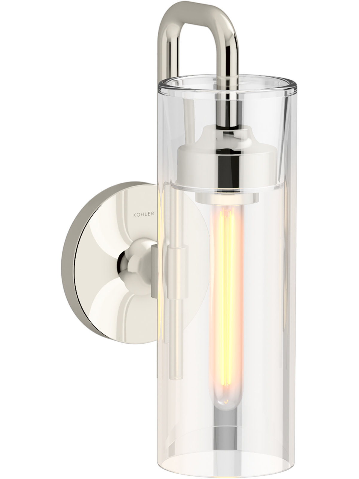 Kohler Purist Single Light Armed Sconce, Polished Nickel
