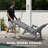 Outdoor HDPE Reclining Lounge Chaise With Wheels & Cup Holder-402390994