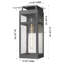 Applique murale d'extérieur de style côtier noir mat 8 lumières Ridgeway-689734383-689734377-689734379