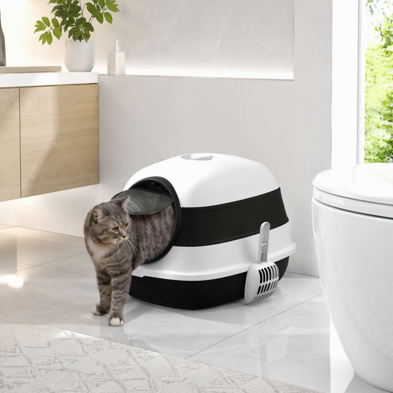 Litière pour chat avec couvercle