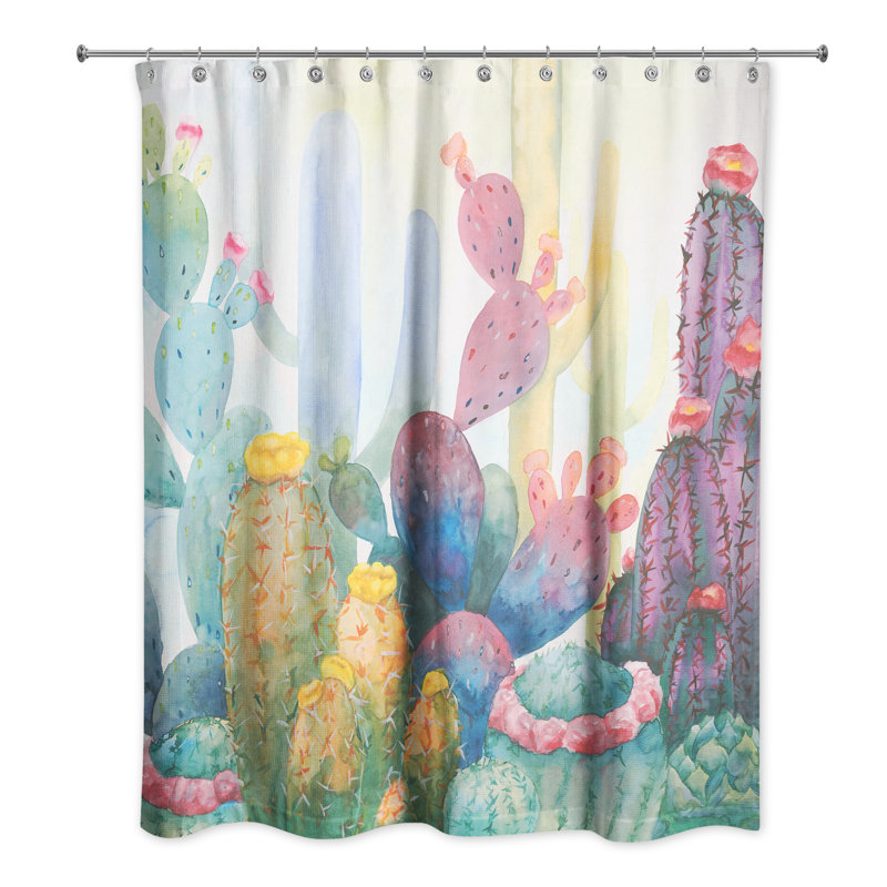 Rideau de douche simple à motif floral