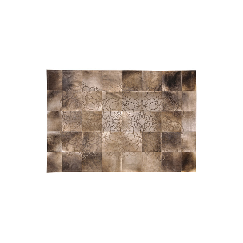 Filigrano Cowhide Southwestern Area Rug in Brown