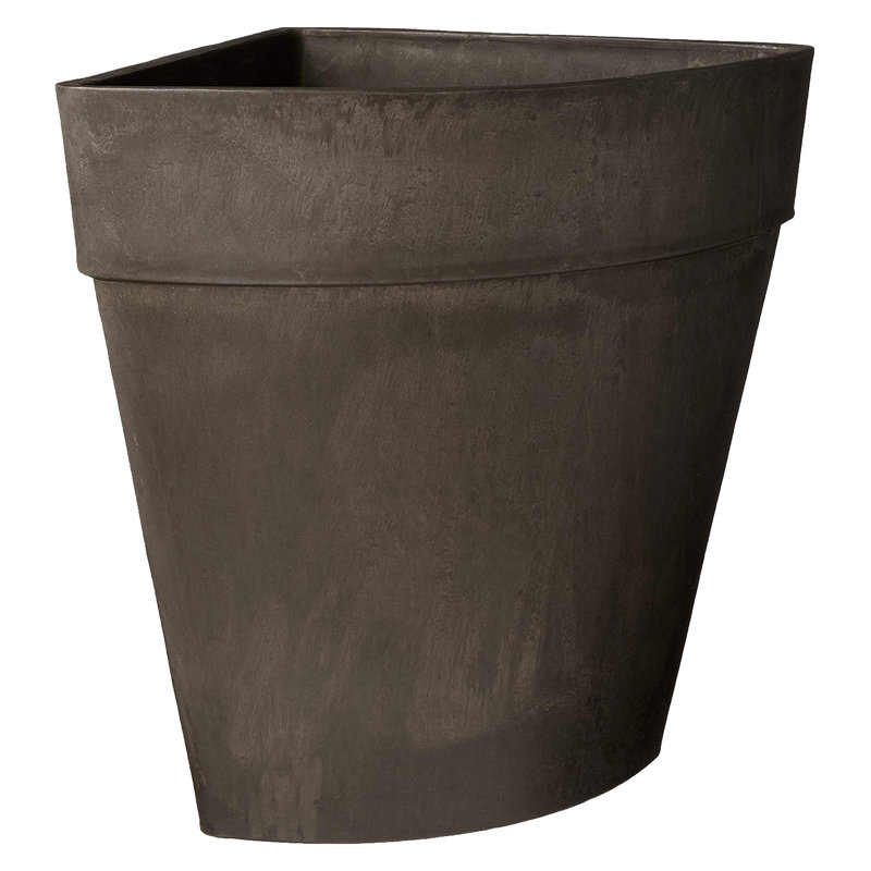 Pot de fleurs en composite Pawel, Anthracite foncé