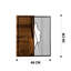 Accessoire mural décoratif en bois, noir et noyer, 18,9 po x 22,8 po | Structure robuste 100% métal (épaisseur: 0,05 pouce) et support 100% bois (épaisseur: 1,2 pouce) | Parfait pour la décoration intérieure et le mur décoratif élégant