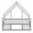 Natural Wood House-Shaped Toddler Bed With Protective Side Rails-1734260634