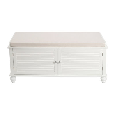 Poway 120cm Wide Solid Colour Standard Ottoman with Storage