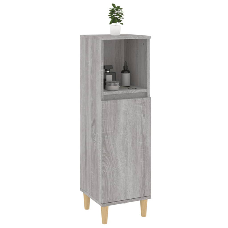 Kryslynn Linen Cabinet, Grey Sonoma/Natural