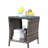 Outdoor Coffee Table With Tempered Glass Top - Brown , Protected, Easy Assembly Kit Patio Furniture Clear Weather , Assemble Yourself Now Included-120264184-120264183