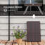 Table d'appoint pliante en rotin Outsunny, table de bout d'extérieur, table basse en rotin tissé à la main pour balcon, cour, jardin, pelouse, cour