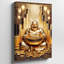 Toile, une figure de Bouddha doré radieux repose joyeusement au milieu d'un somptueux art mural-1659138711