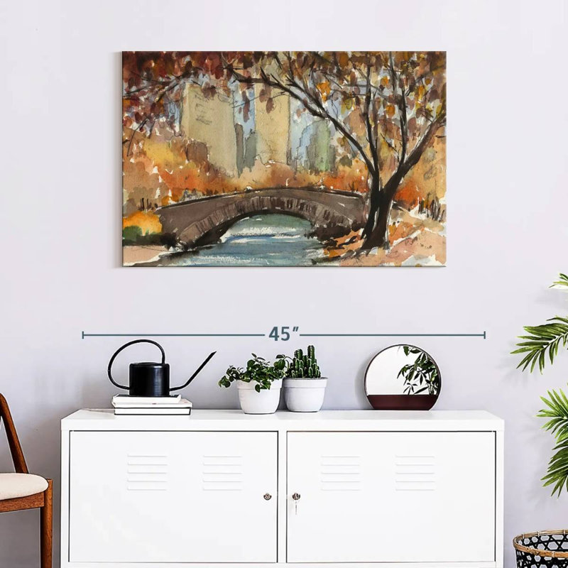 Autumn in New York Study I, H 24 po x l 36 po