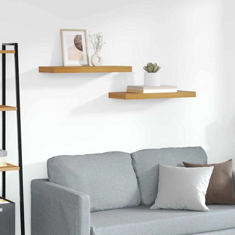 Floating Shelf, 4cm H x 60cm W x 23cm D, Brown