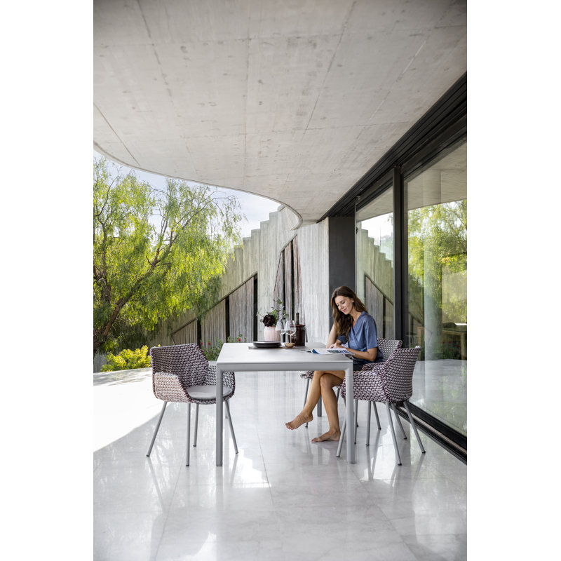 Vibe Patio Chair with Cushions, Taupe, Dusty Rose