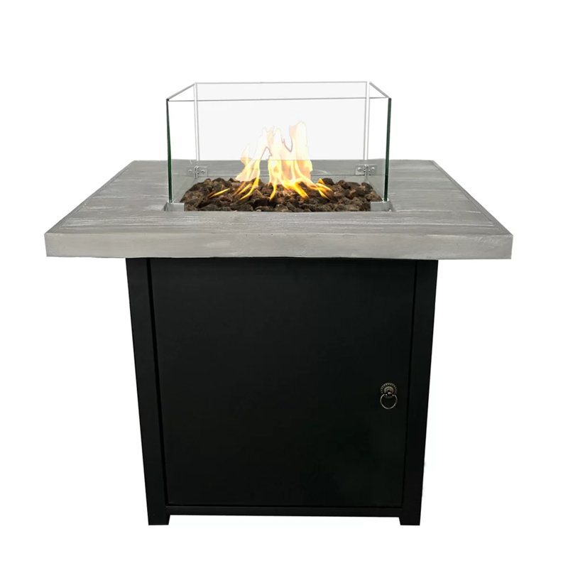 Foyer de table au propane en béton renforcé de fibres