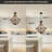  19 in. 5-Light Modern Lantern Chandelier, Dimmable, Adjustable Height & Sloped Ceiling Compatible for Dining Room-94785684-94785685