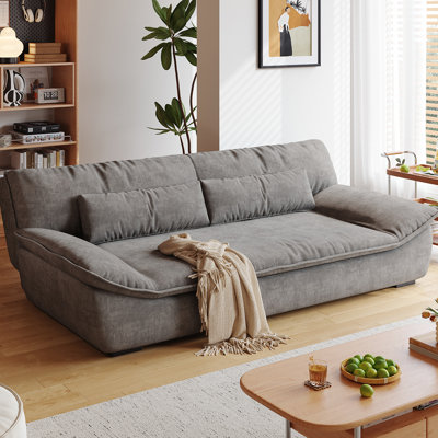 86.6" Sofa Bed with Adjustable Backrest, High-Density Cushion & Removable Cover, Perfect for Apartments & Overnight Guests