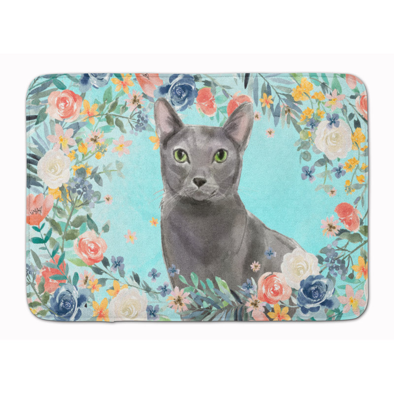 Tapis pour salle de bain Tonkinese, Bleu russe