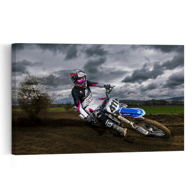 Motocross Mud Spray Abstract Contemporary Landscape Nature, reproduction d'art murale