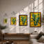 Potted Plant in Yellow Botanical - Framed Print-101859744-101859747
