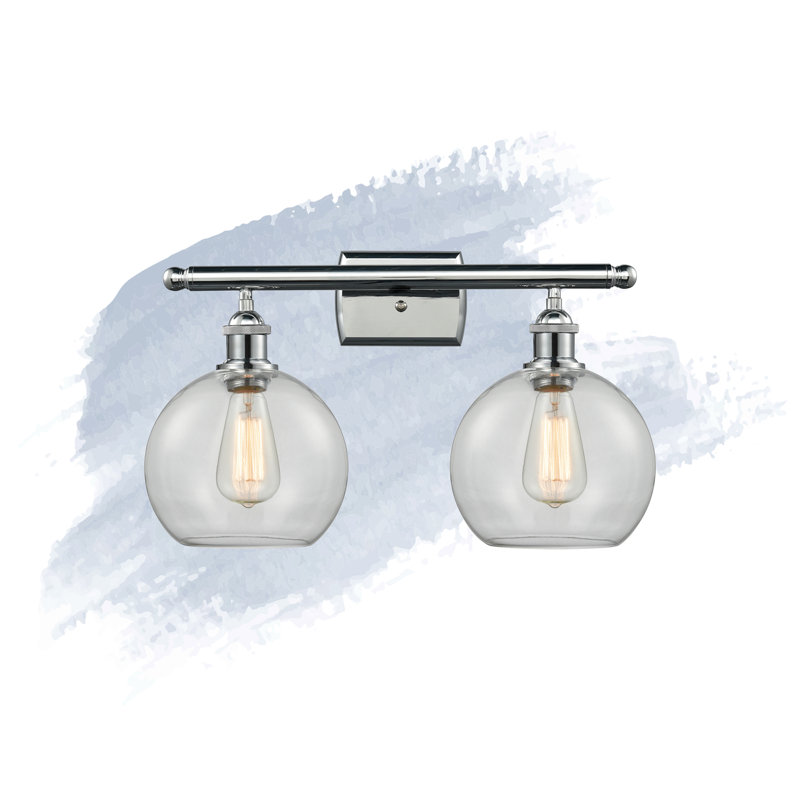 Éclairage pour meuble-lavabo à intensité variable Baptista, Chrome poli