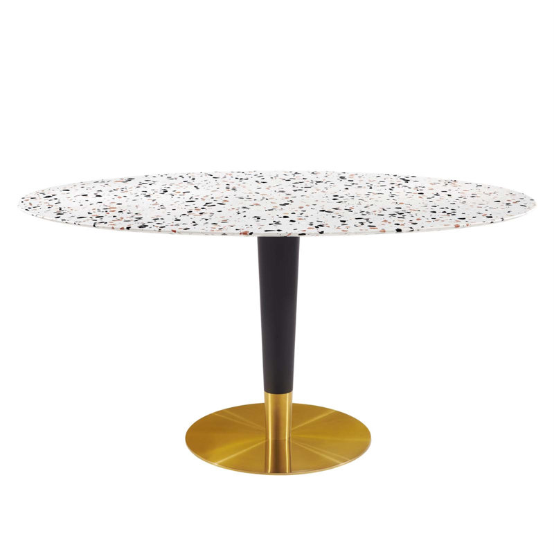 Modway Zinque 60" Oval Terrazzo Dining Table
