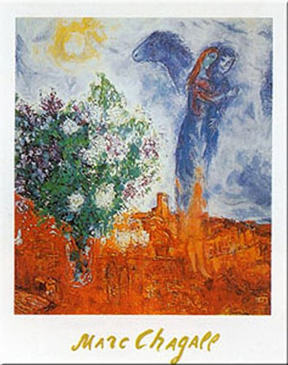 Vault W Artwork Couple Au Dessus St.Paul by Marc Chagall - Unframed Painting Print on Paper | Wayfair