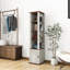 Armoire de rangement rotative à 360 ° avec miroir pleine longueur