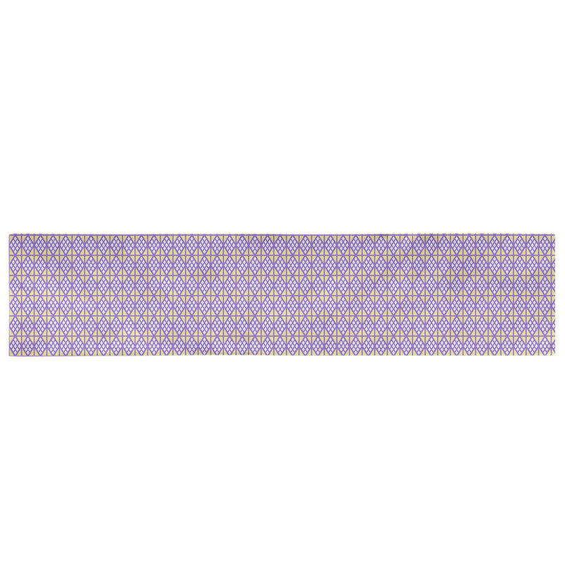 Chemin de table diamants Avicia, 73,5 po x 17,5 po, Mauve / Jaune, Coton