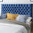 Queen Size Headboard In Navy Blue Velvet, Contemporary Style, Button Diamond Stitch Upholstery, Adjustable, Attractive Velvet Headboard, Design, Adjustable For Bed, Stitching-287720335